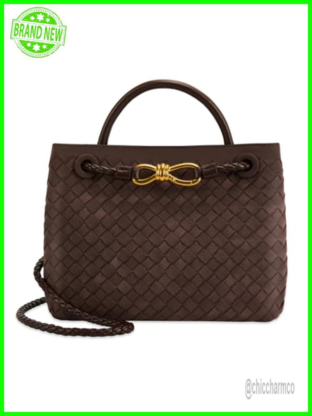 Woven Tote Bag Top Handle Satchel Shoulder Handbag with Adjustable Strap